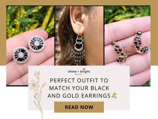 Perfect outfit to Match Your Black and Gold Earrings