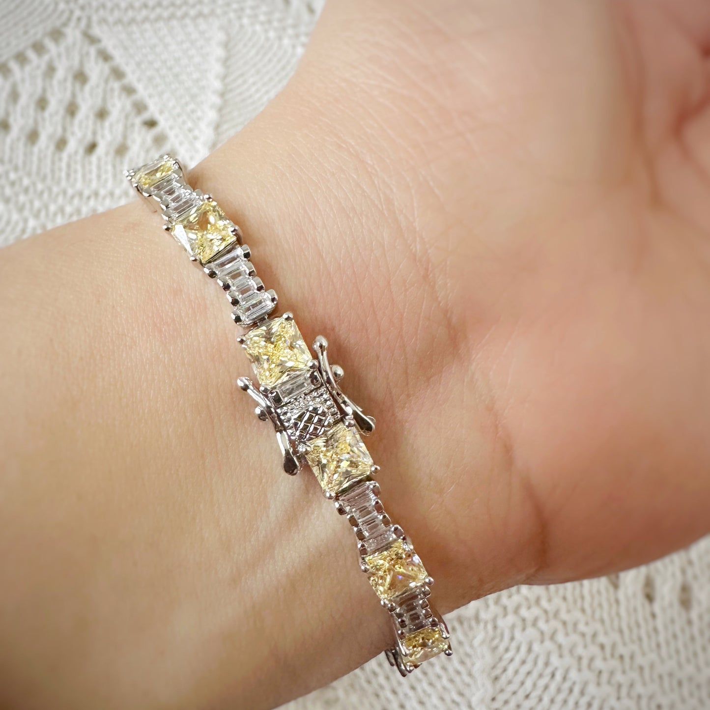 Aurelia Faux Citrine Tennis Bracelet