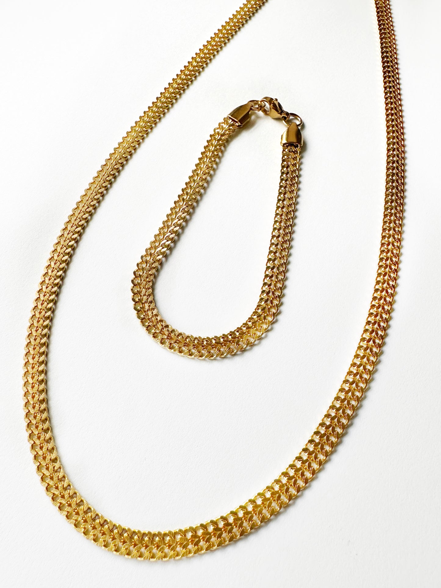 Sedusa Chain Necklace & Bracelet Set