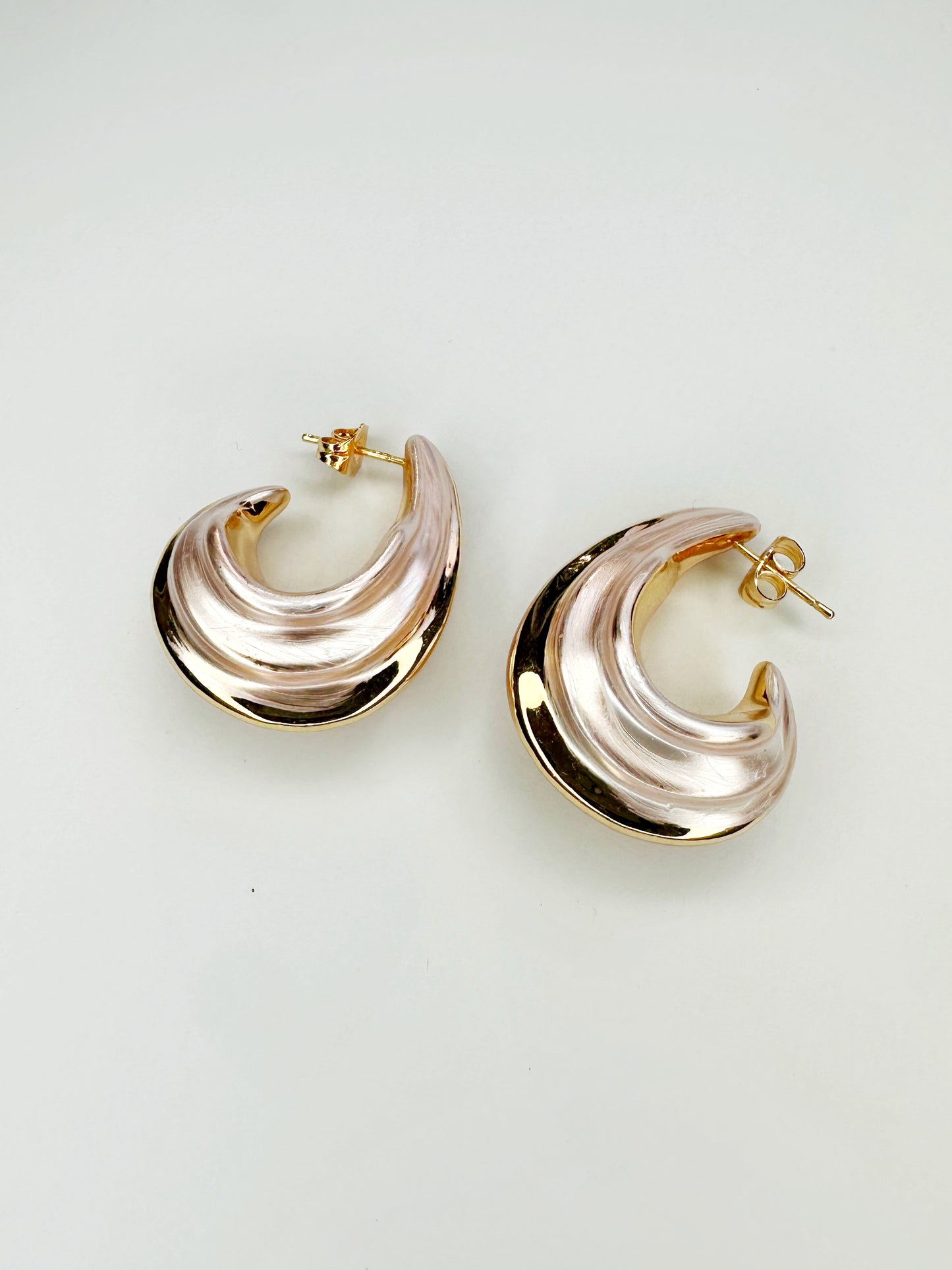 Tropical Sunset Shell Wave Statement Earrings