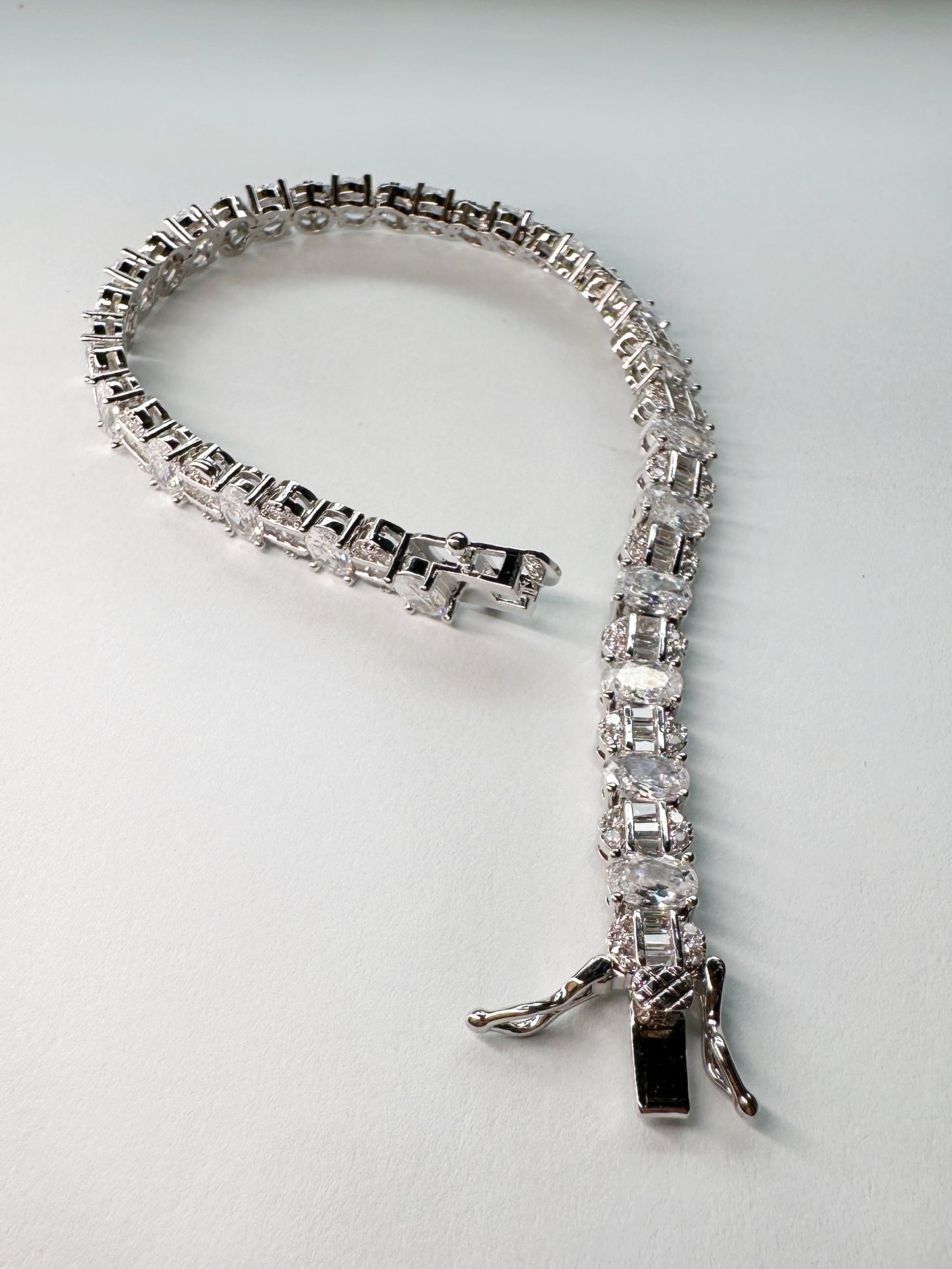 Celeste Oval-Cut Baguette Bracelet