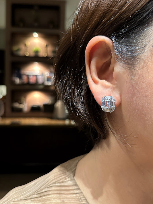 Classic Glam Emerald-Cut Statement Stud Earrings