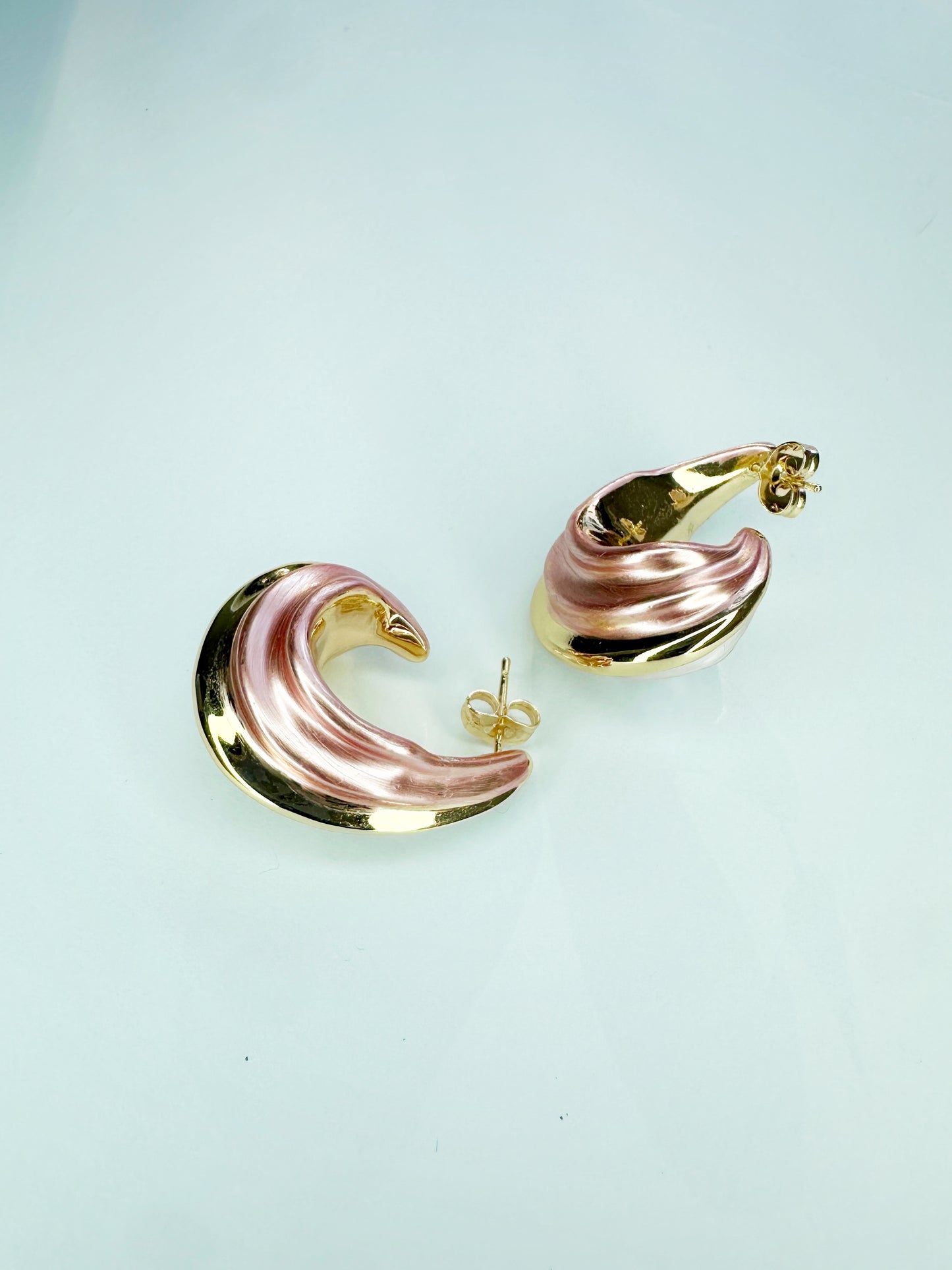 Tropical Sunset Shell Wave Statement Earrings