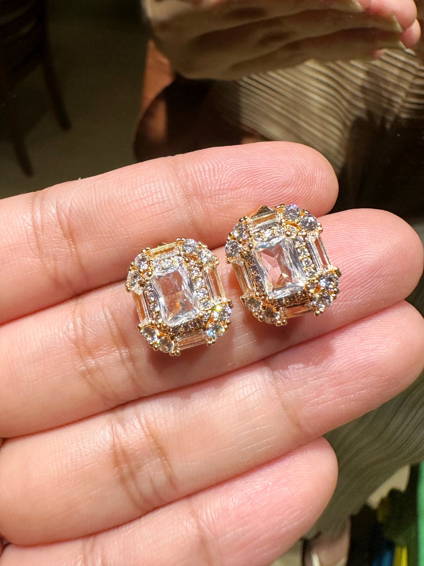 Classic Glam Emerald-Cut Statement Stud Earrings
