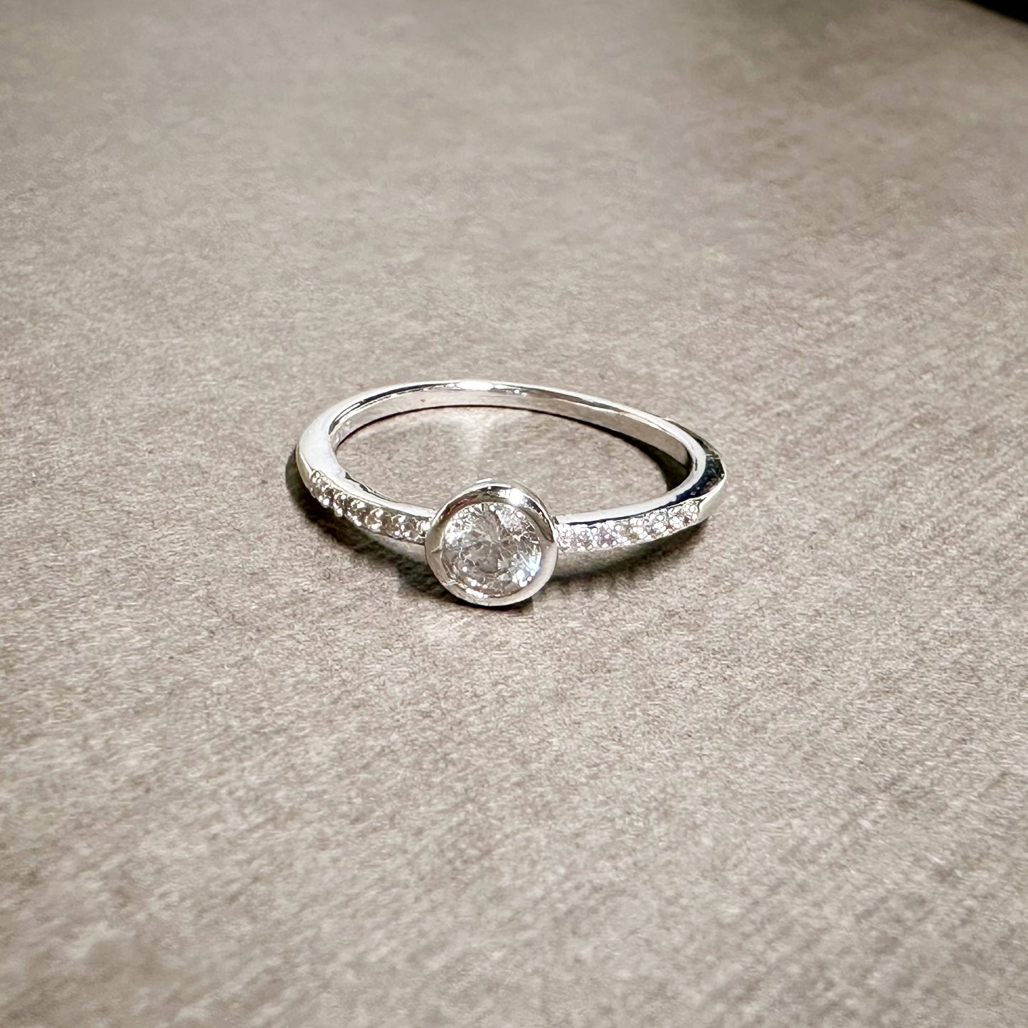 One Stone Bezel-Set Ring