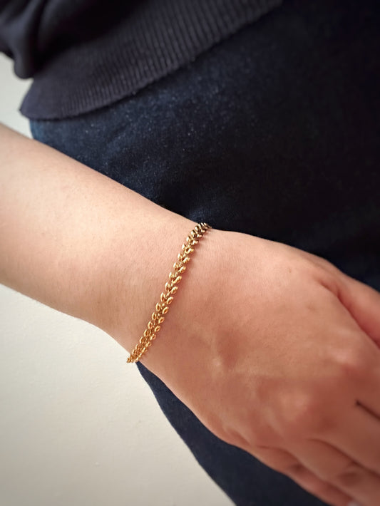 Golden Laurel Stainless Steel Jewelry Set