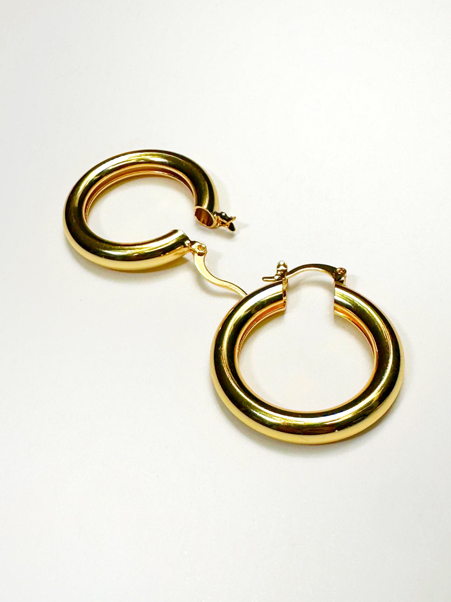 Classic Chunky Hoops in Stainless Steel