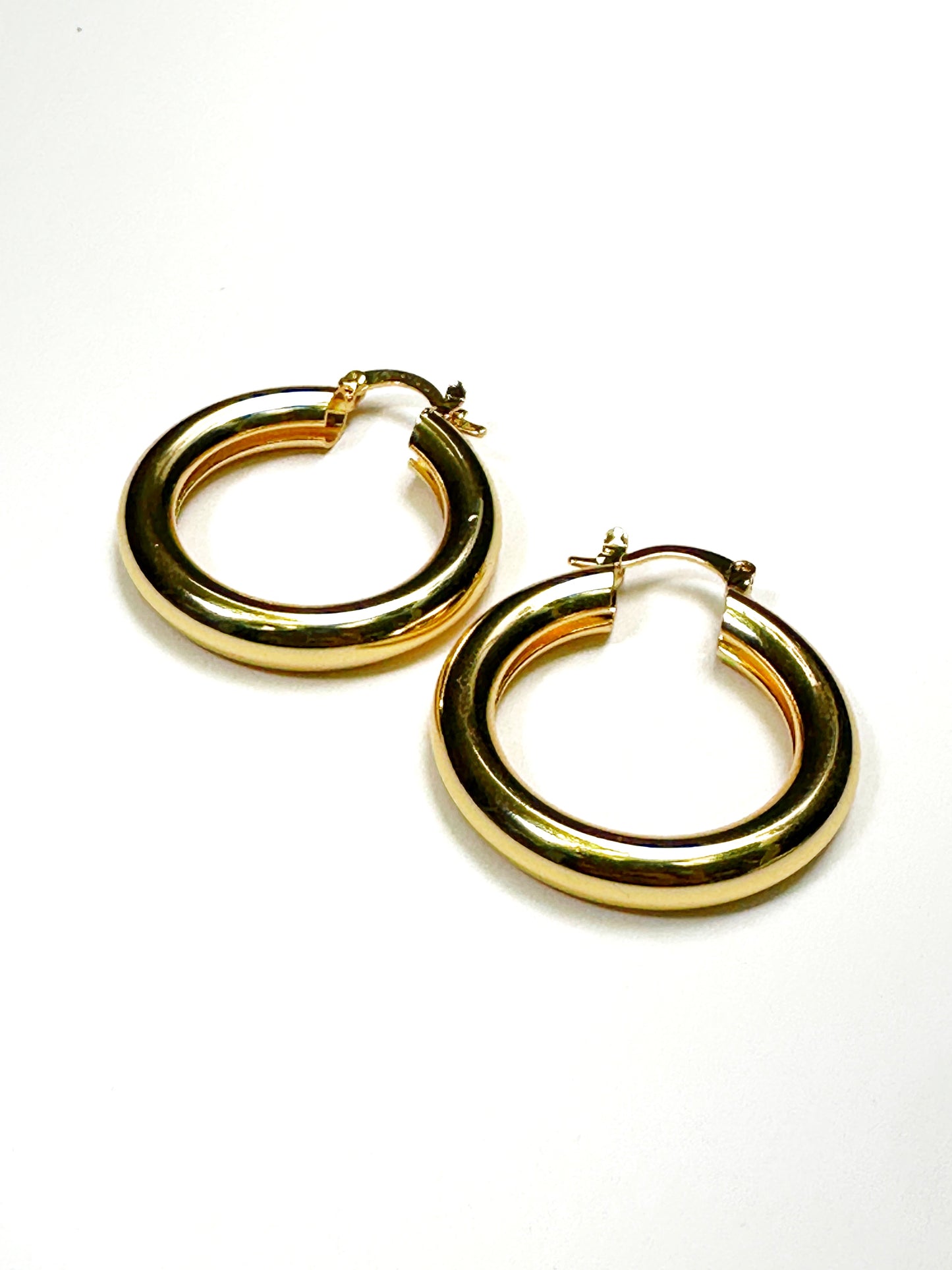Classic Chunky Hoops in Stainless Steel