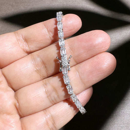 Emerald-Glow Tennis Bracelet