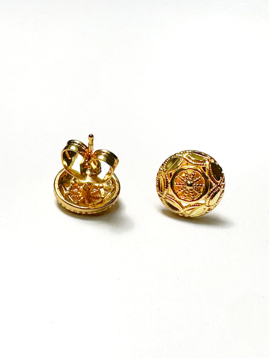 Filigree Dome Stud Earrings
