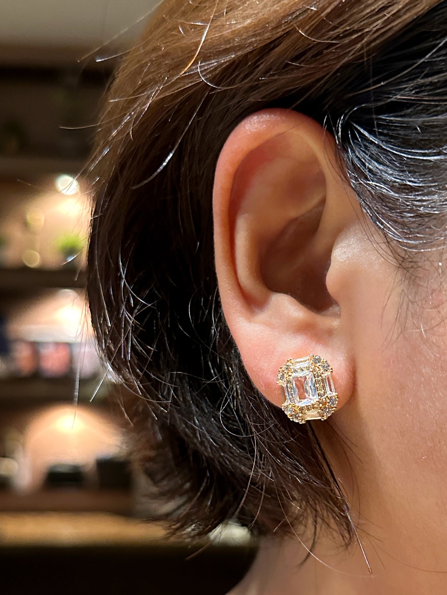 Classic Glam Emerald-Cut Statement Stud Earrings