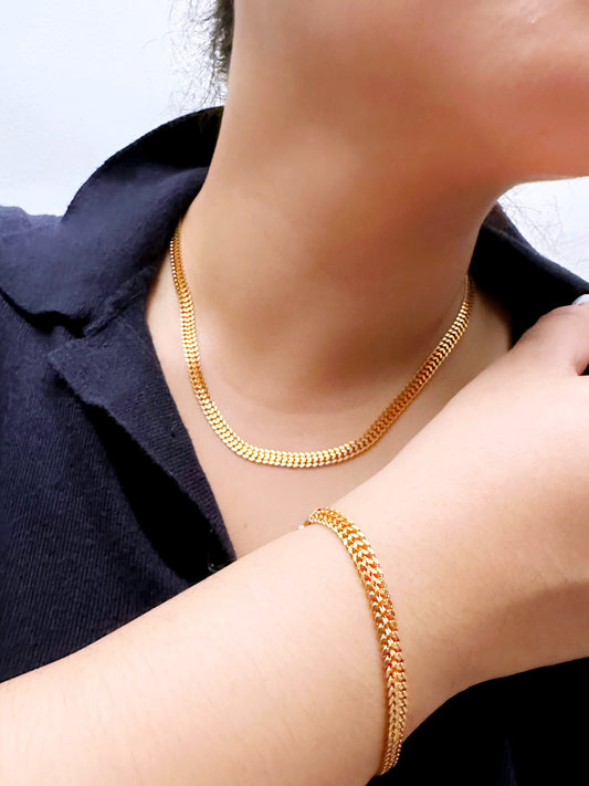 Sedusa Chain Necklace & Bracelet Set