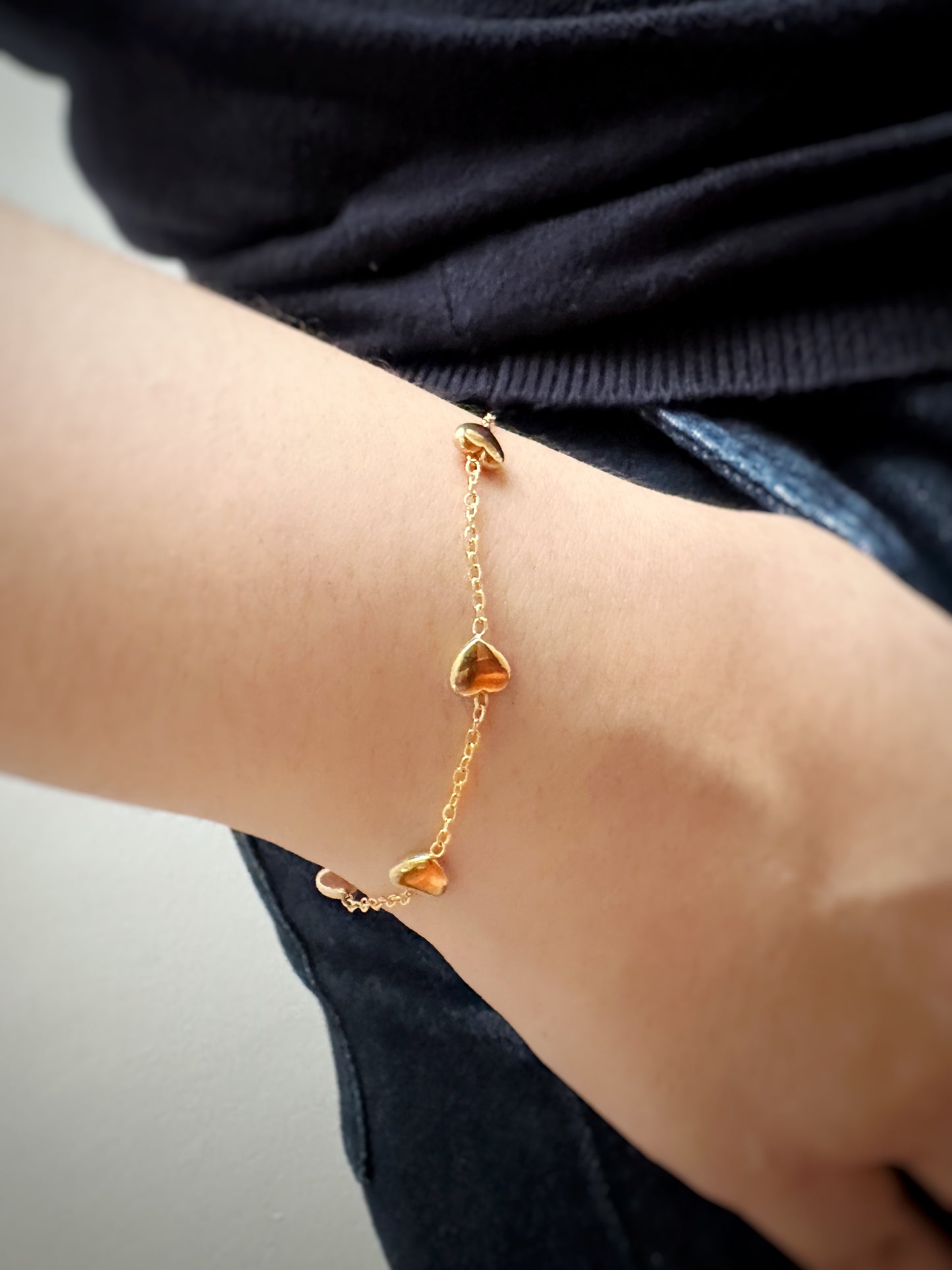 Floating Hearts Necklace & Bracelet Set