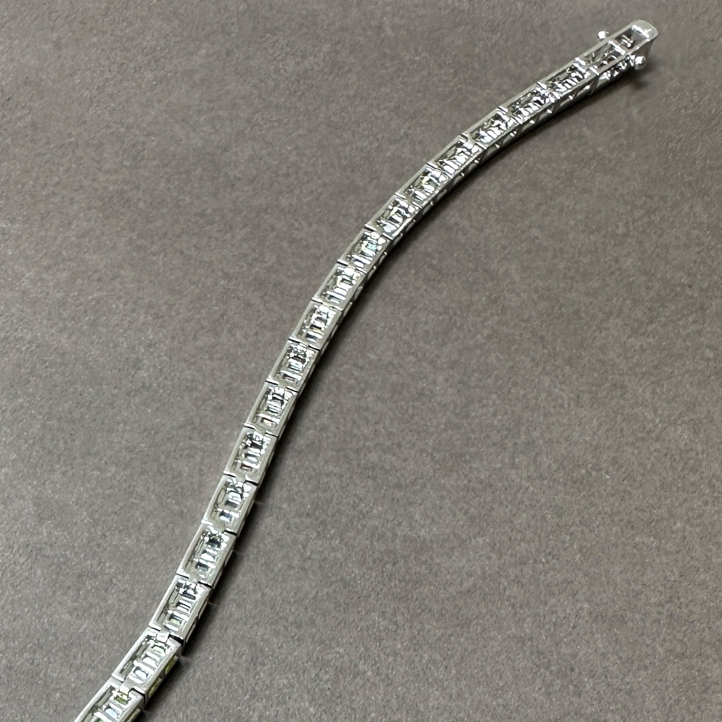 Diamond-Glow Double-Clasp Tennis Bracelet