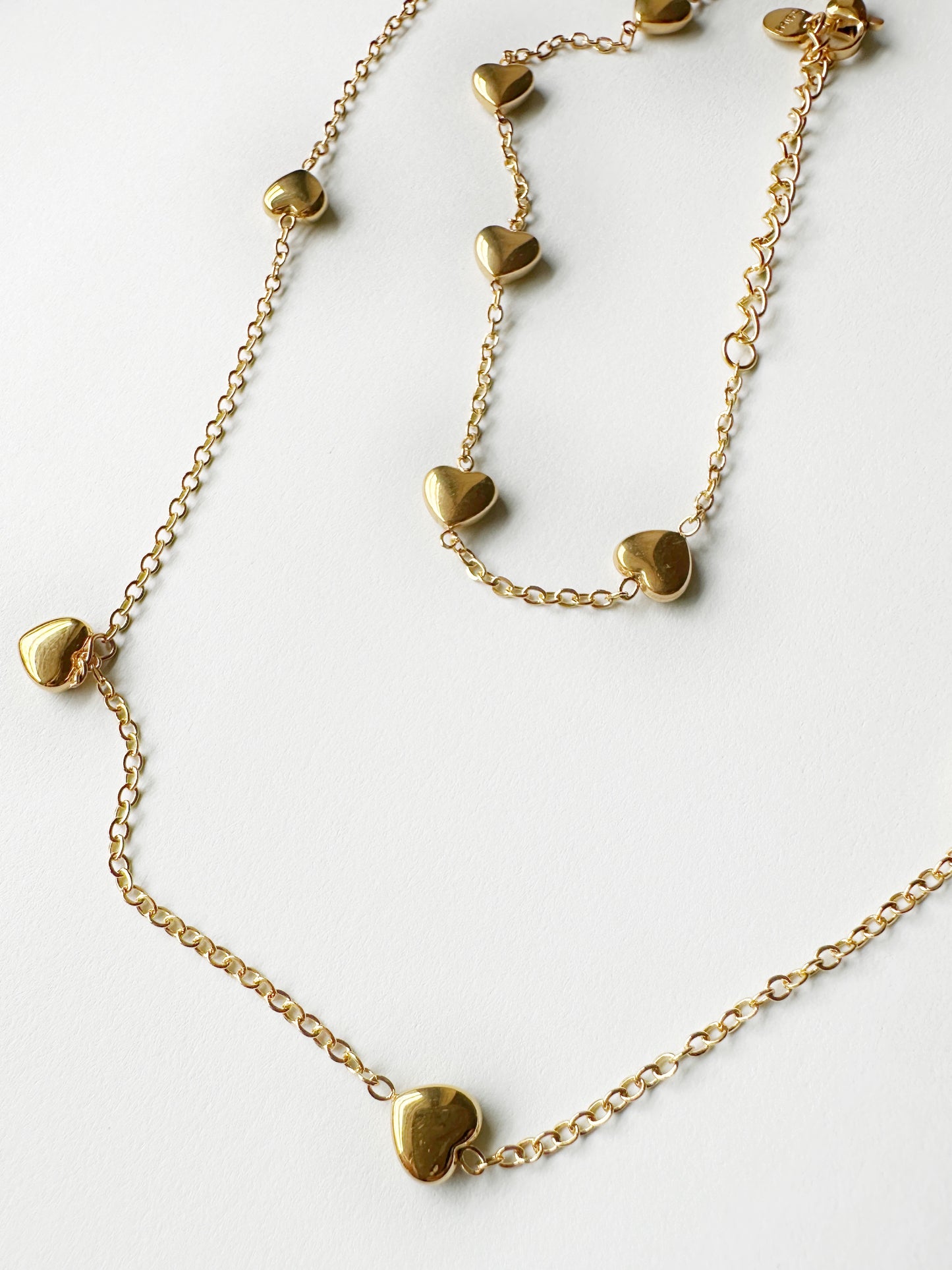 Floating Hearts Necklace & Bracelet Set