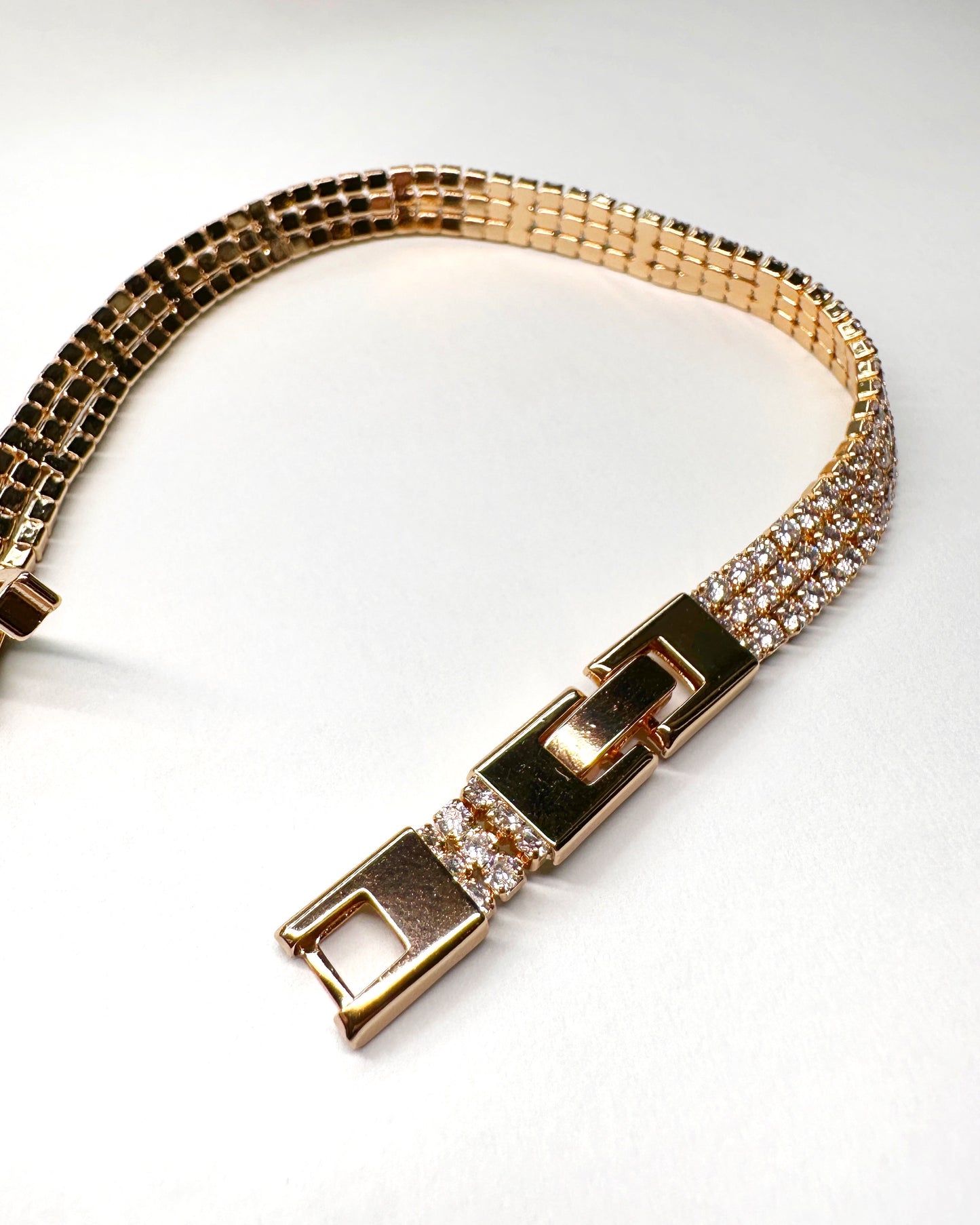 Classic Three-Row Tennis Bracelet