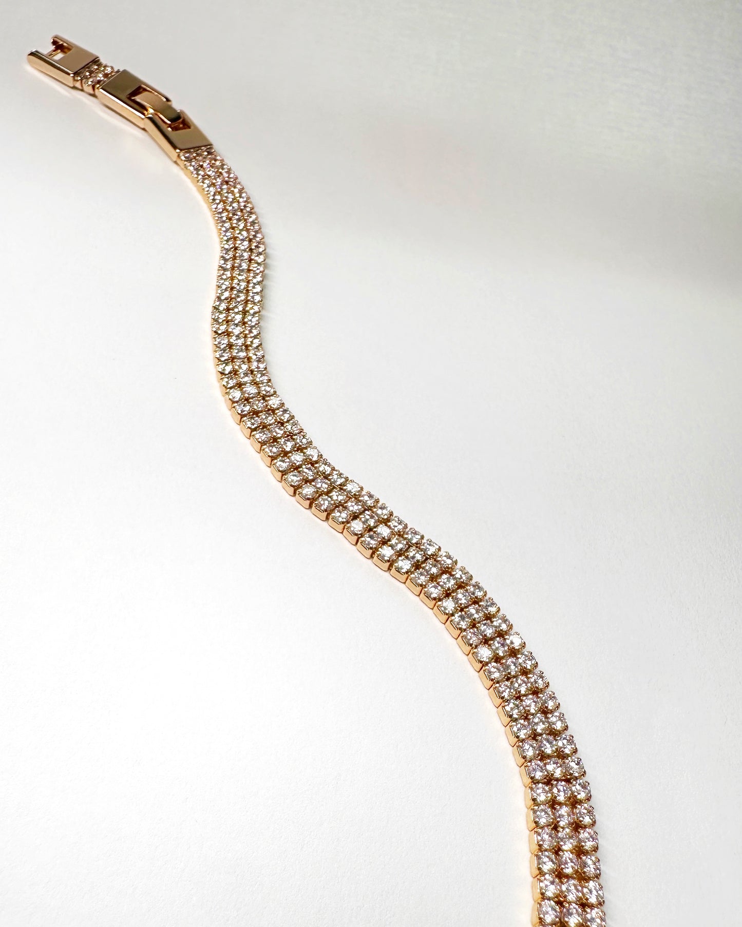 Classic Three-Row Tennis Bracelet