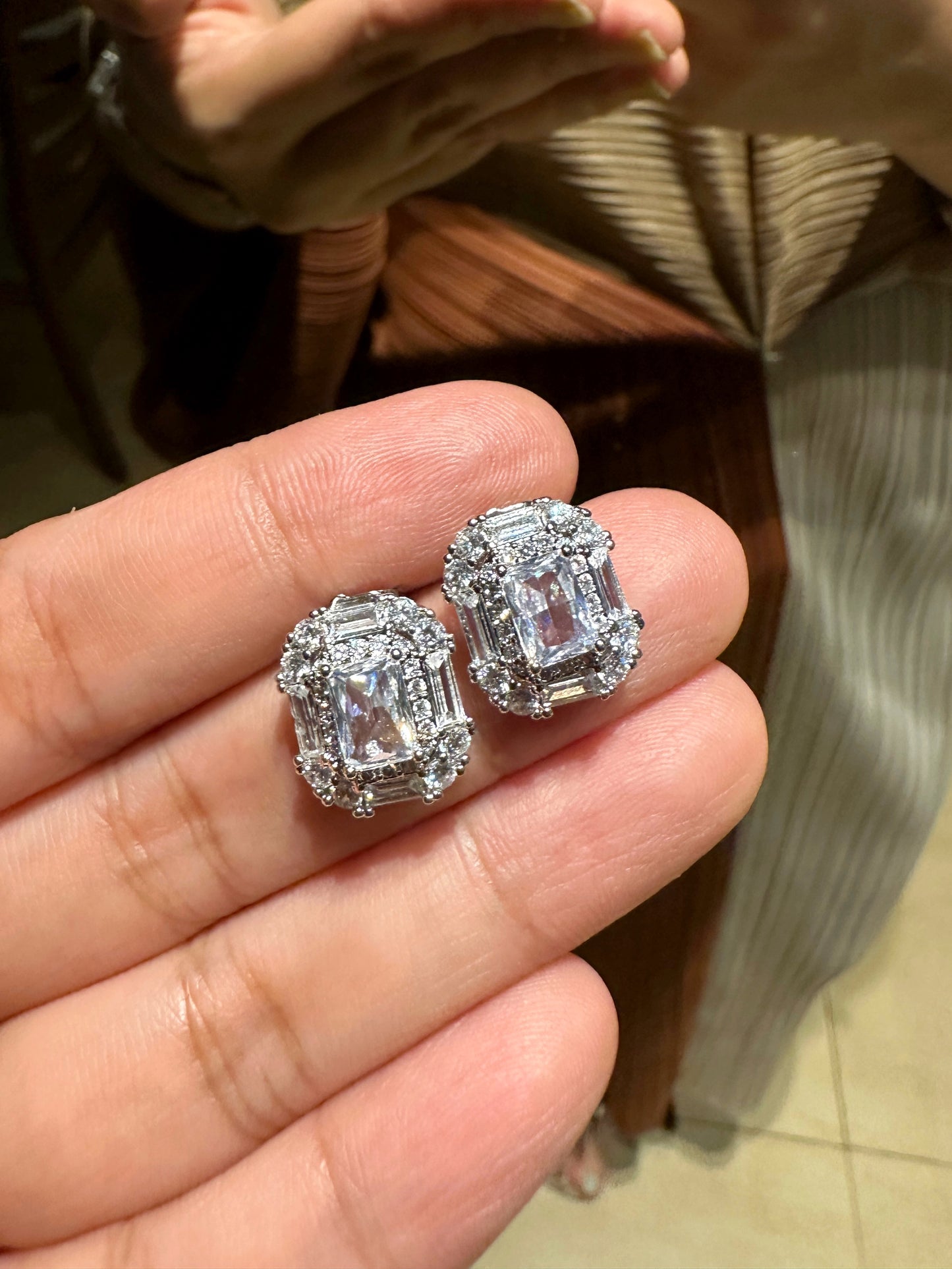 Classic Glam Emerald-Cut Statement Stud Earrings