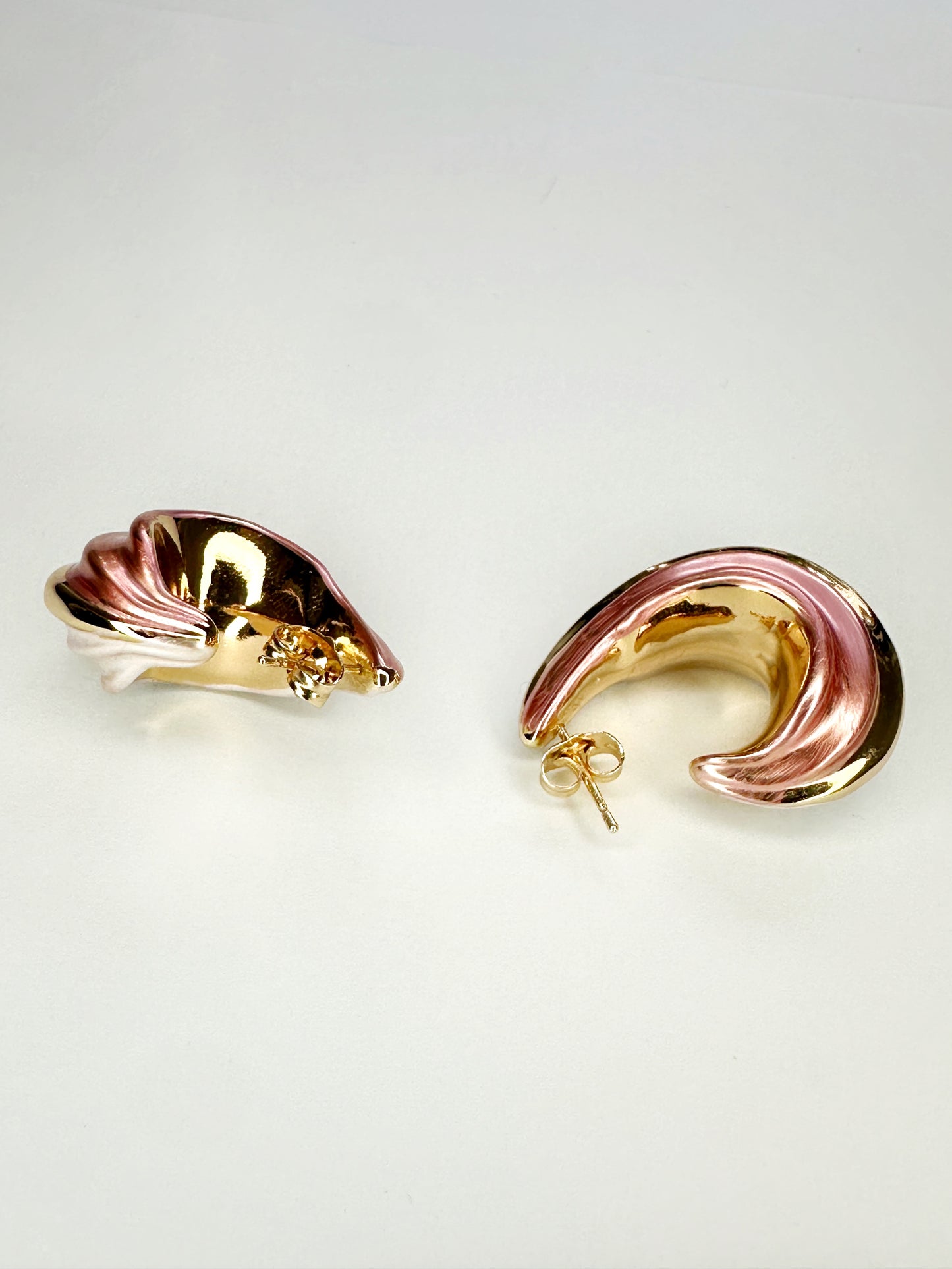 Tropical Sunset Shell Wave Statement Earrings