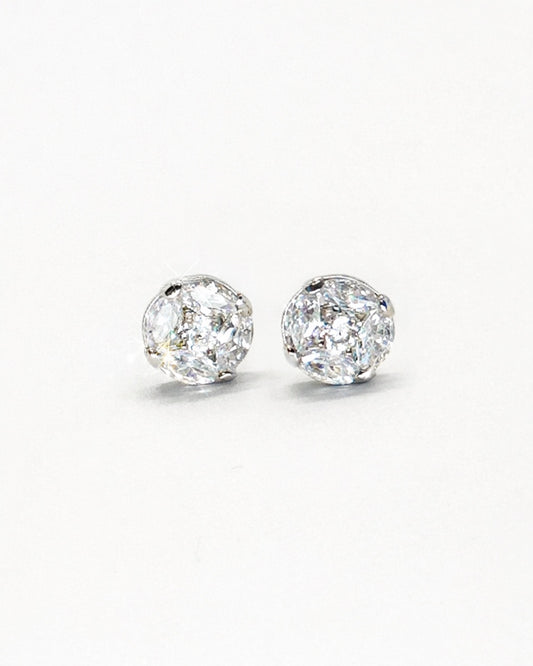 Classic Marquise Cut Illusion Stud Earrings