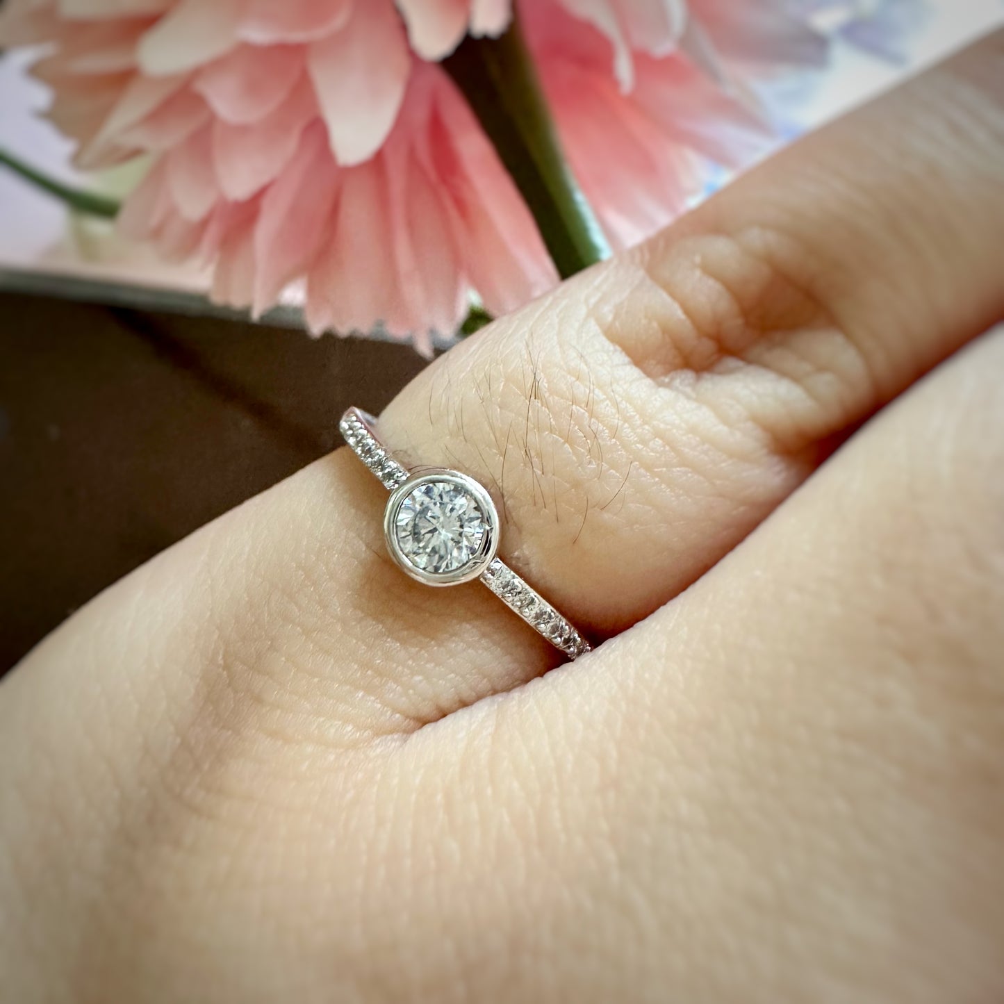 One Stone Bezel-Set Ring