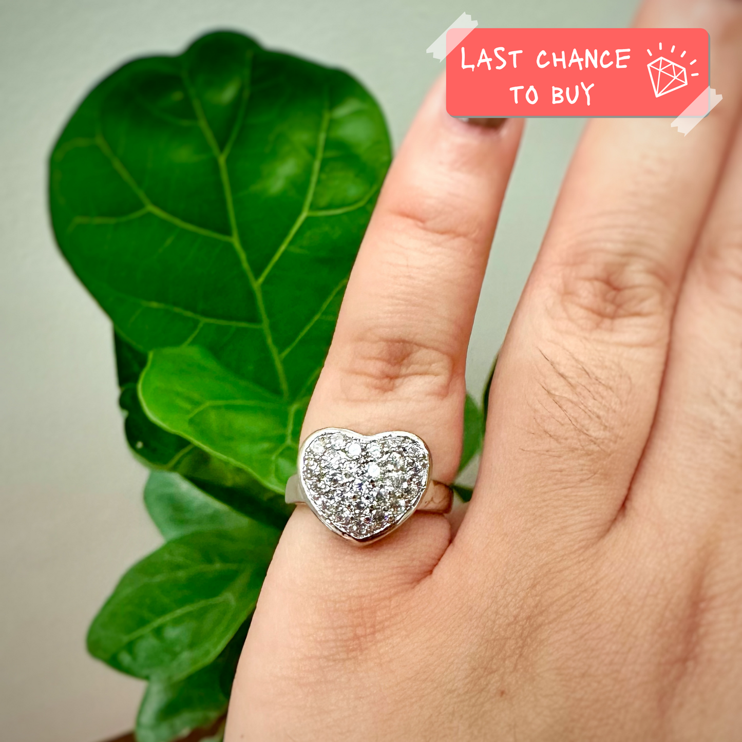 Chunky Heart Statement Ring