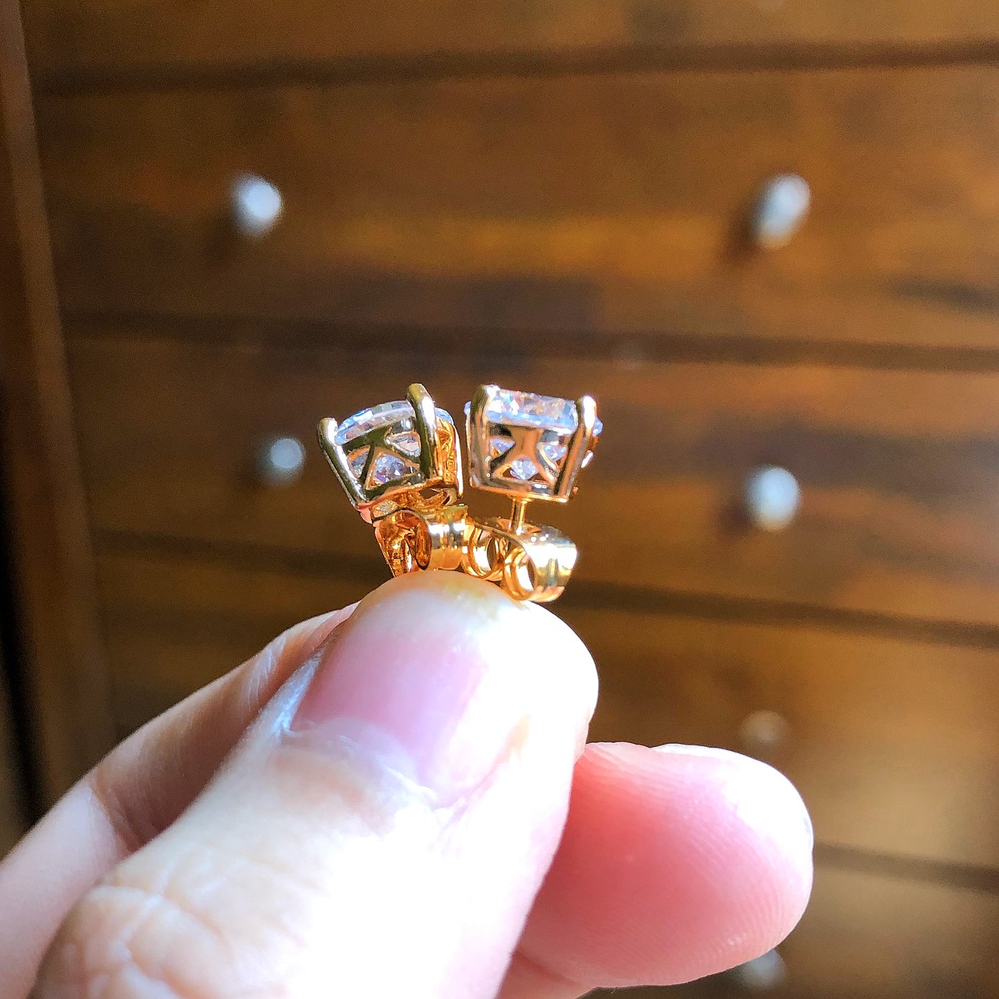 Classic Round Cut CZ Earrings