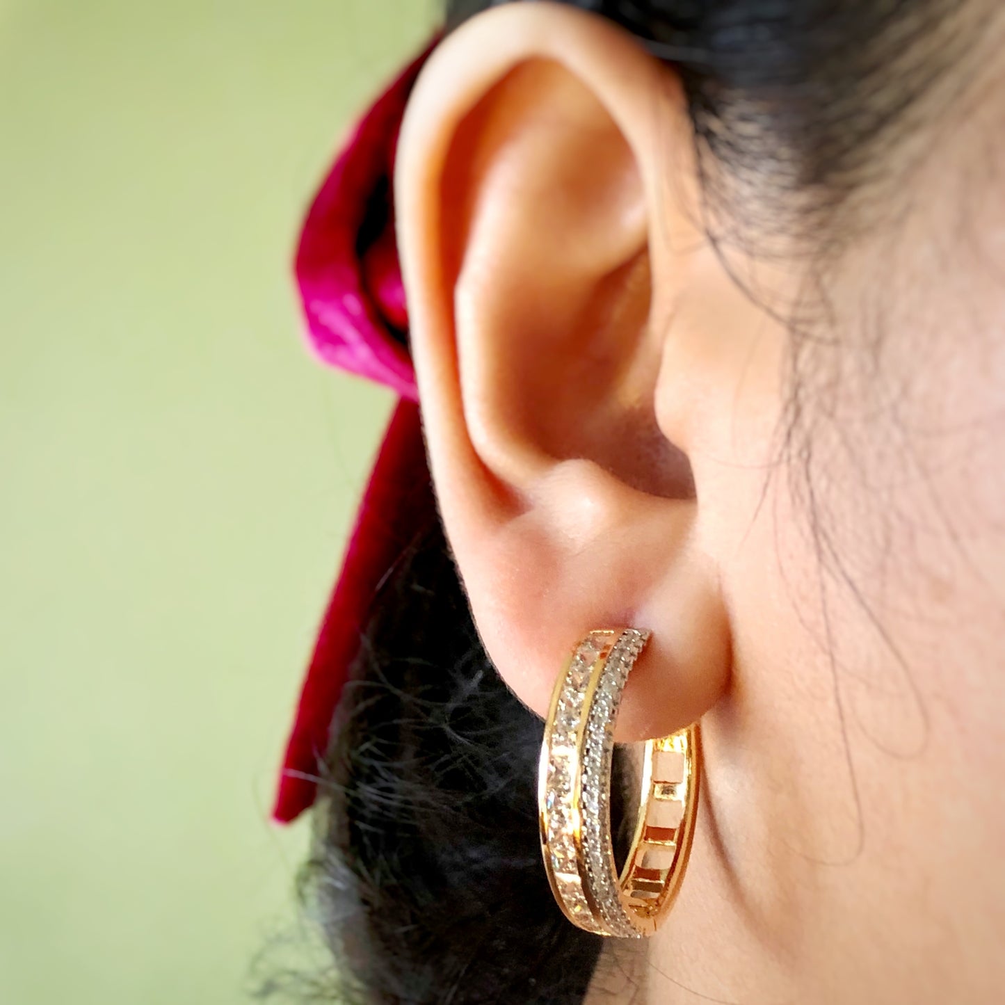 Dual Setting Chunky Hoop Earrings
