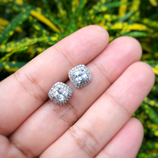 Cushion Cut in Two-Tone Pave Double Halo