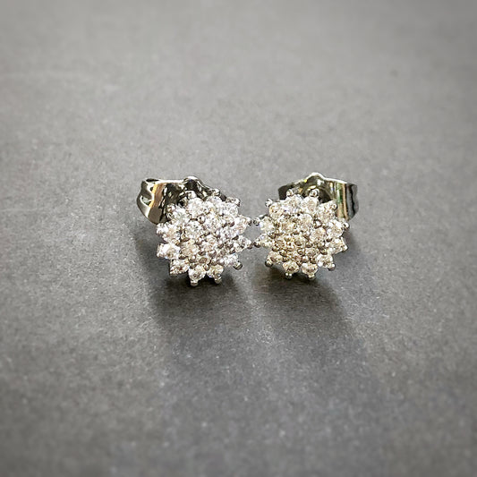 Rosy CZ Stud Earrings