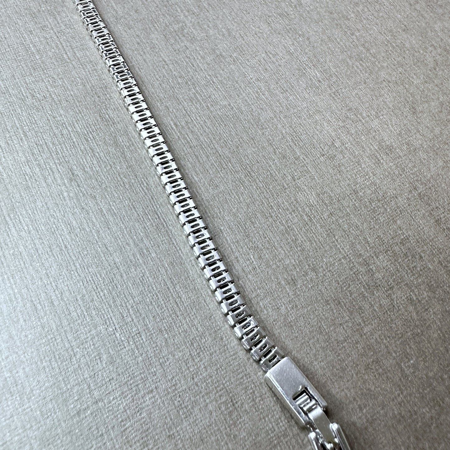 Classic Petite Emerald Cut Tennis Bracelet in Whitegold Tone