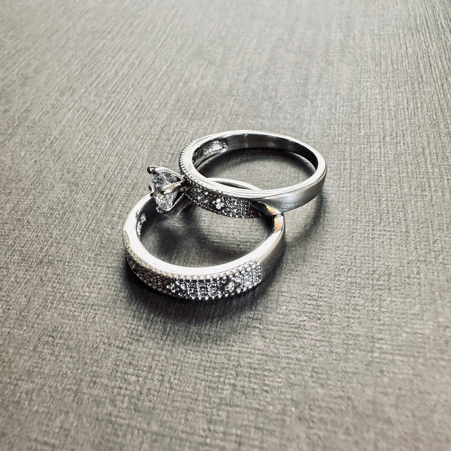 Clover Cut-Out Double Band Tiffany Style Ring