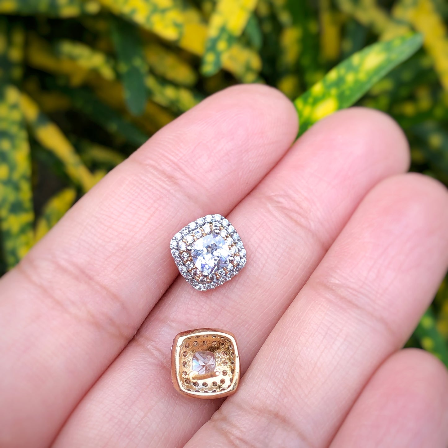Cushion Cut in Two-Tone Pave Double Halo