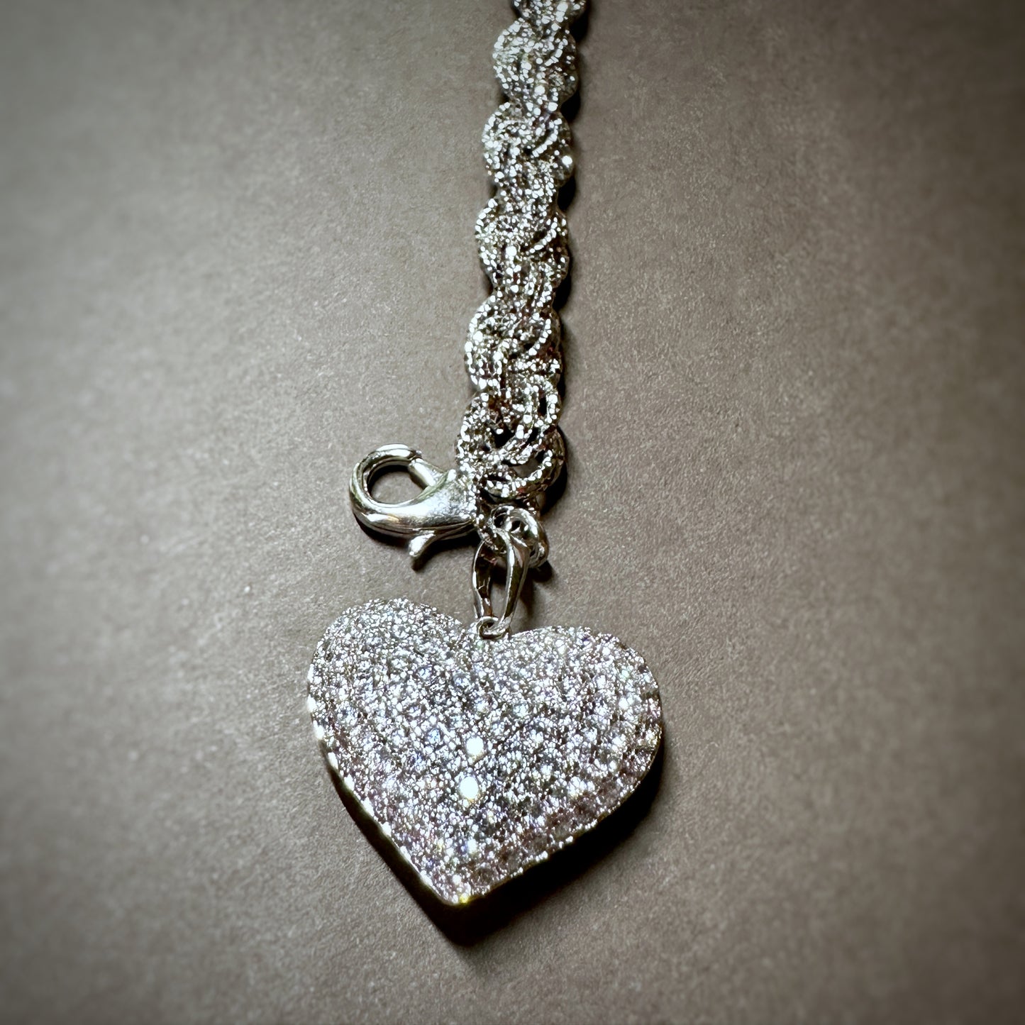 Chunky Heart Charm Bracelet