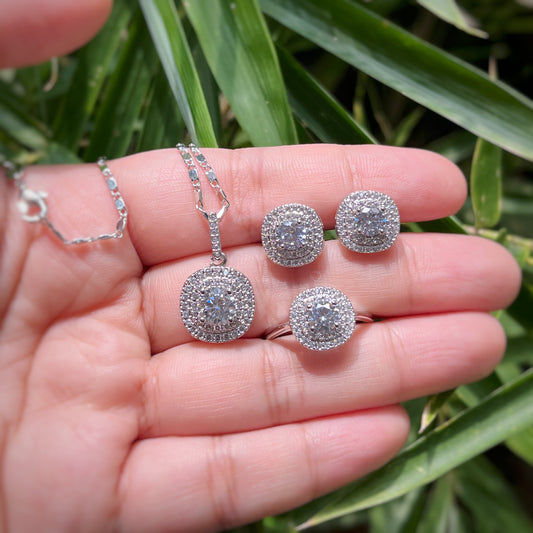 Double Halo Cushion Cut Set