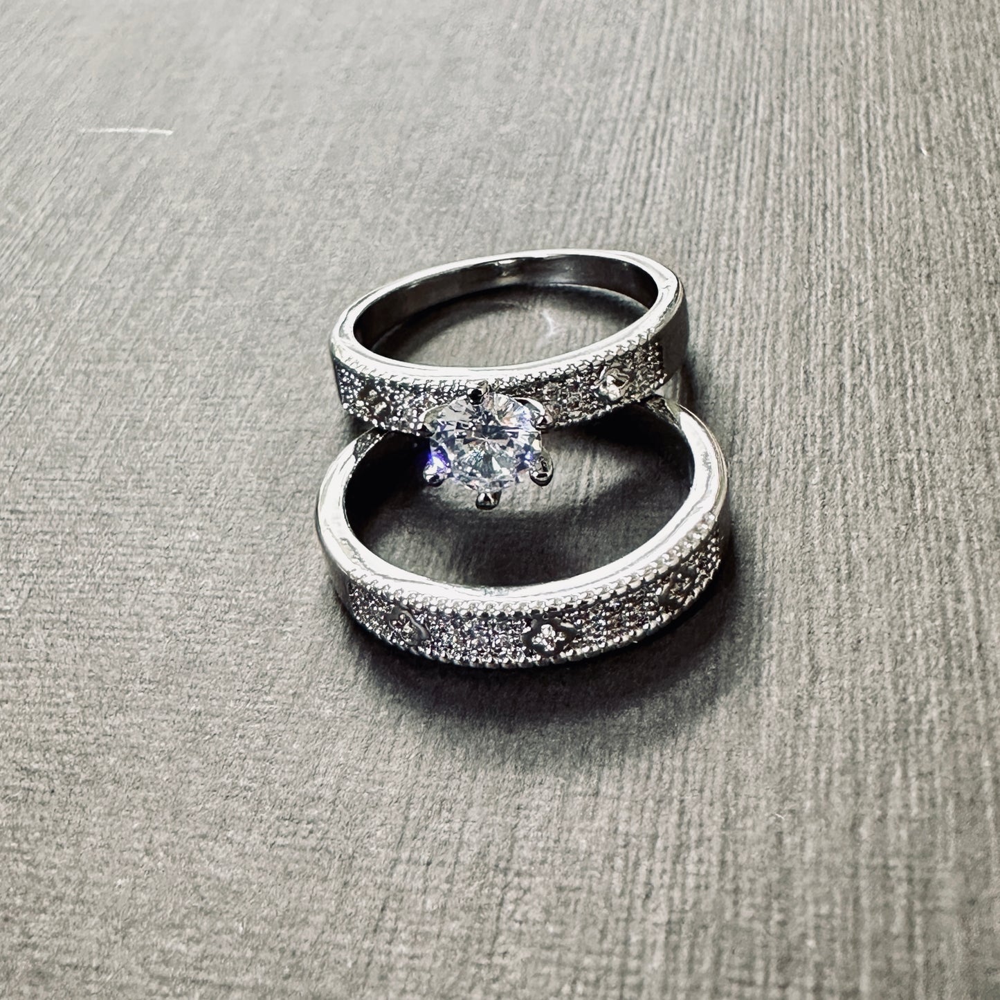 Clover Cut-Out Double Band Tiffany Style Ring