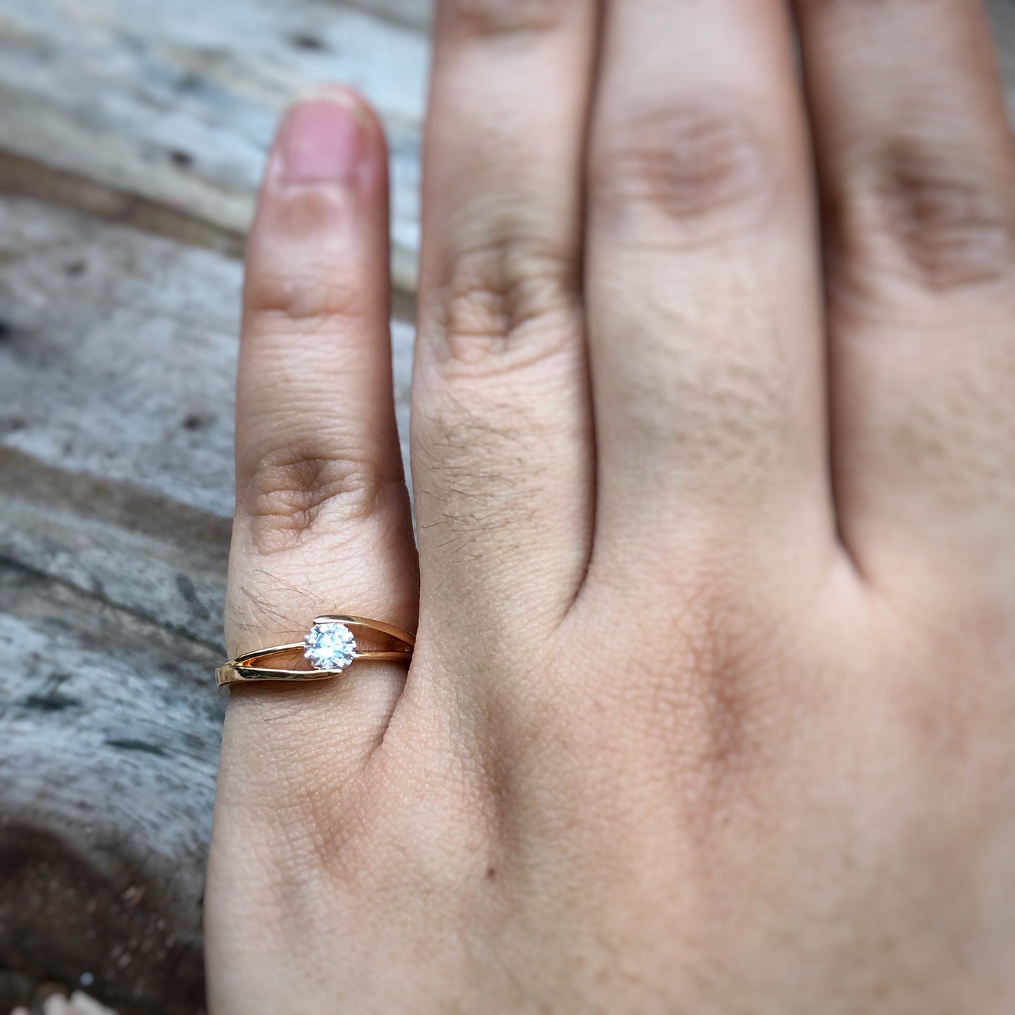 Petite Classic Round Cut Set in Gold Tone