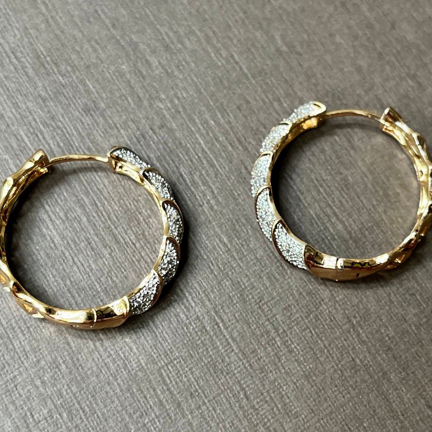 Chunky Twist with Micro Pavé Hoop Earrings