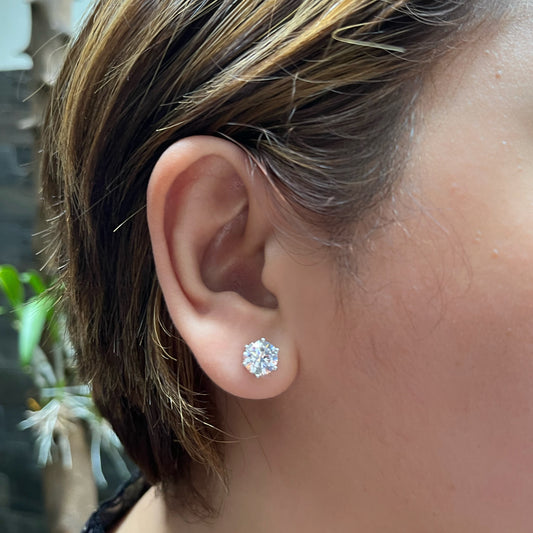 Classic Round Cut CZ Earrings