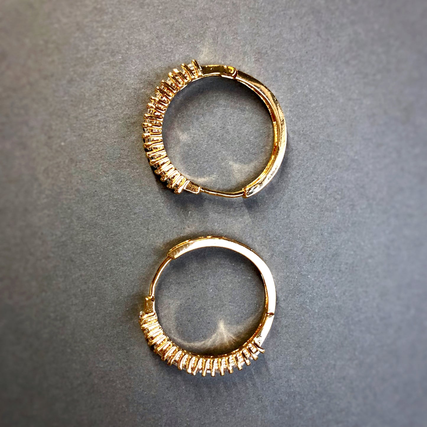 Baguette Cut Set in Gold Tone