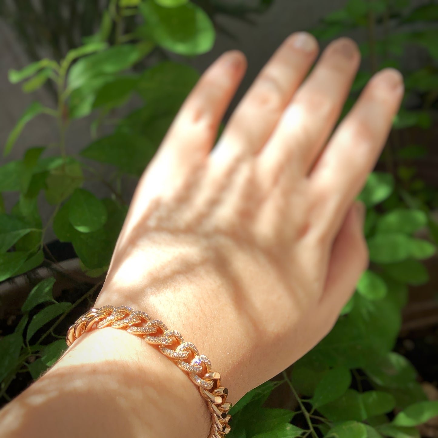 Bling Chain Bracelet Encrusted With Micro Stones