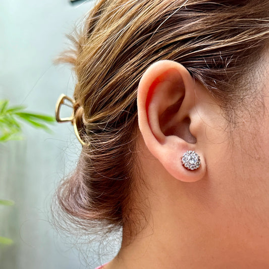 A Cluster of Sparkle Ring and Earring Set