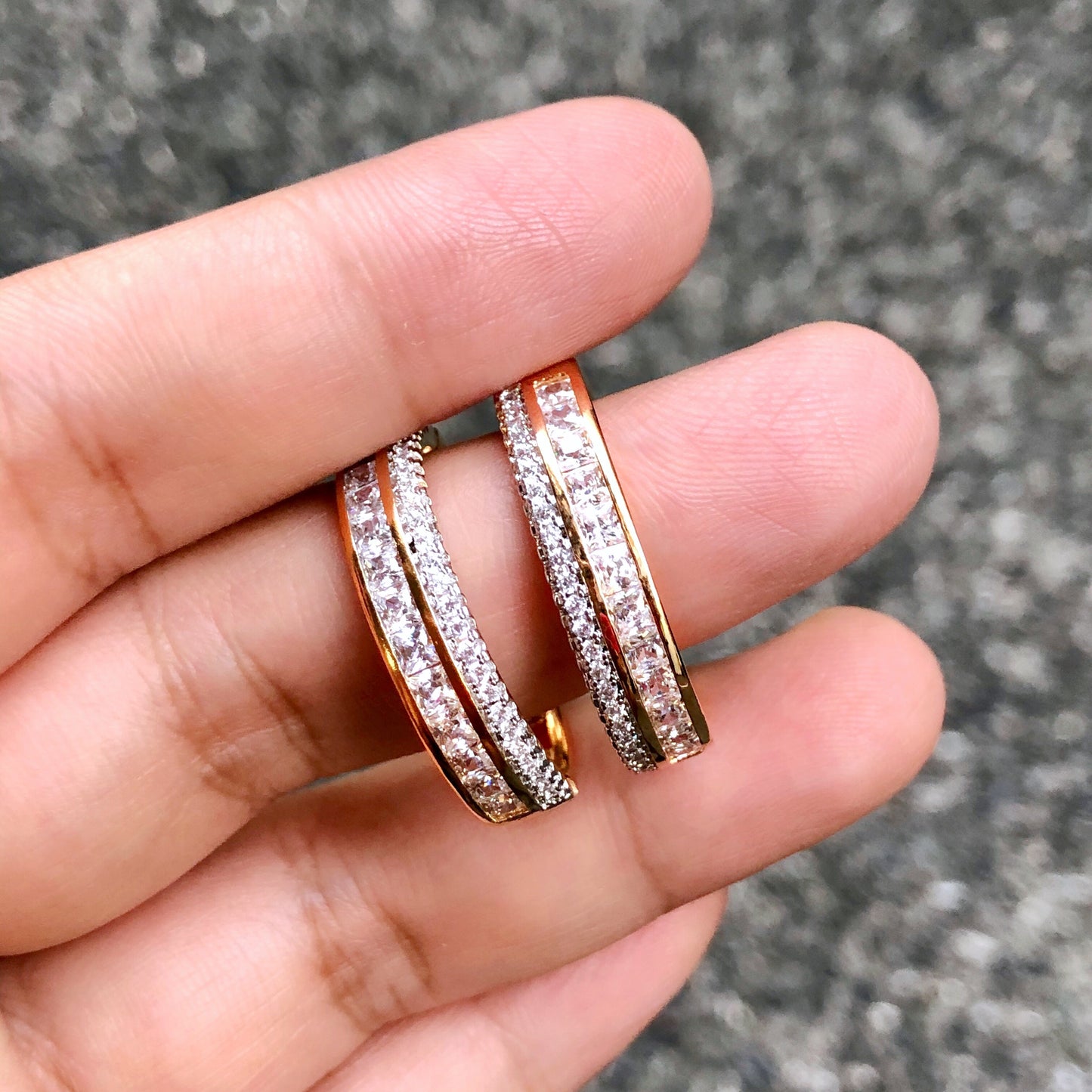 Dual Setting Chunky Hoop Earrings