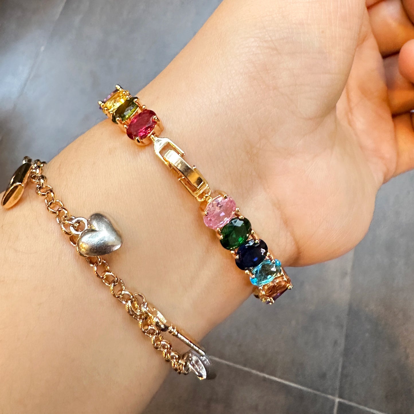 Oval Cut Eye Candy Tennis Bracelet