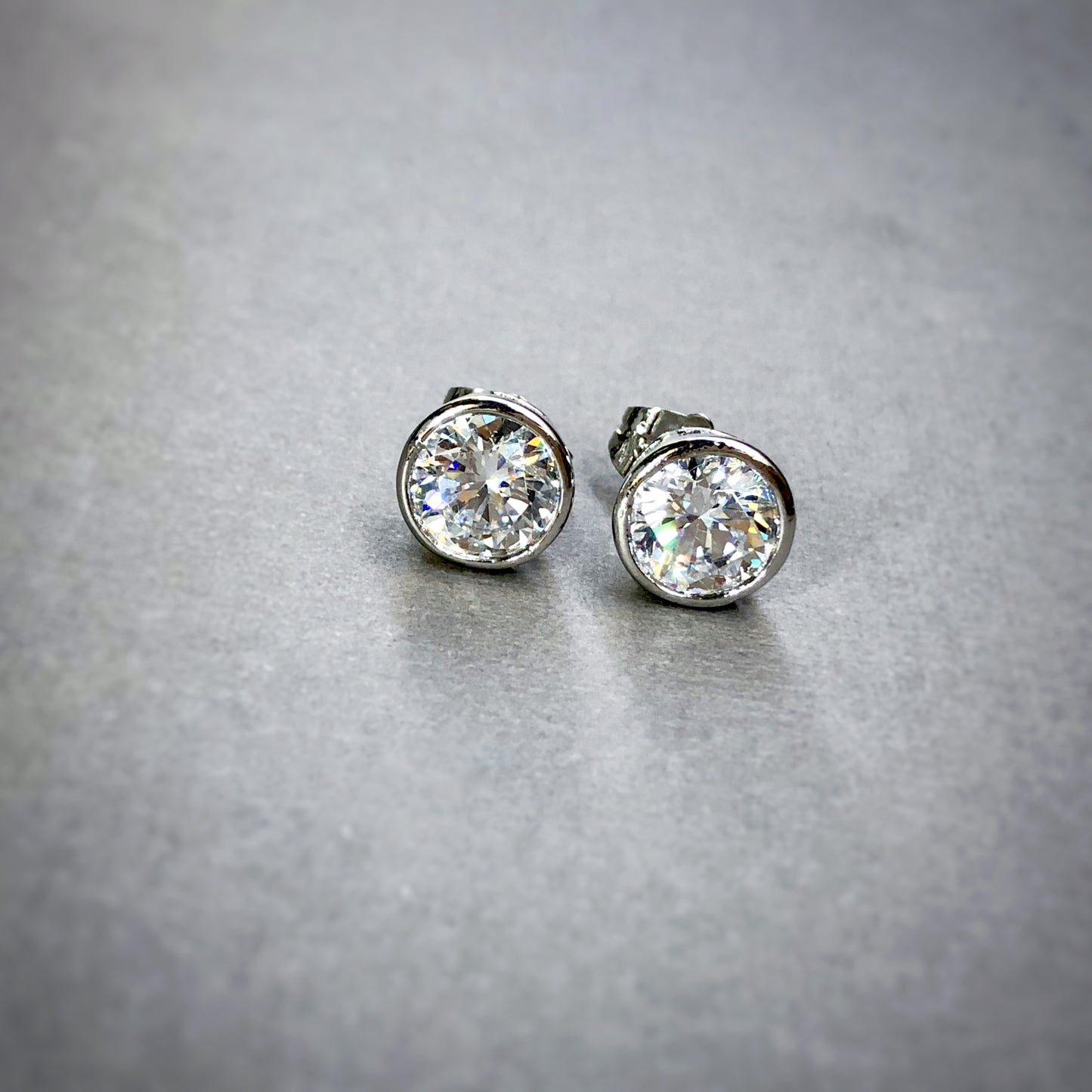Classic Bezel Setting Earrings
