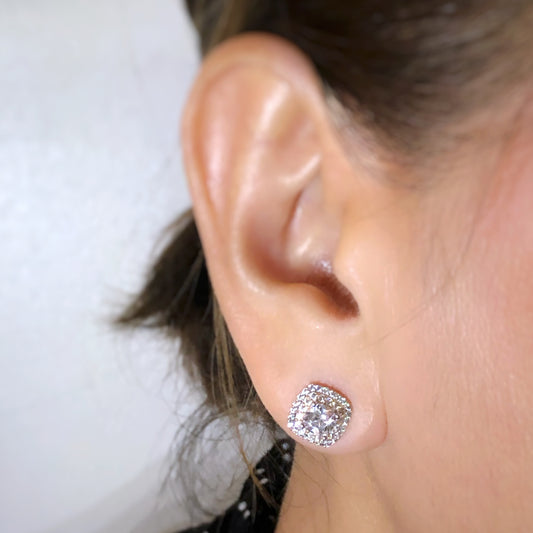 Cushion Cut in Two-Tone Pave Double Halo