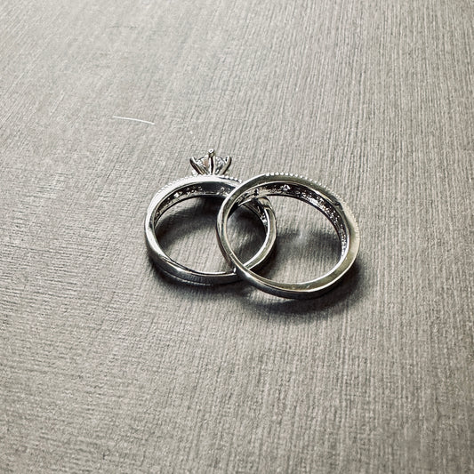 Clover Cut-Out Double Band Tiffany Style Ring