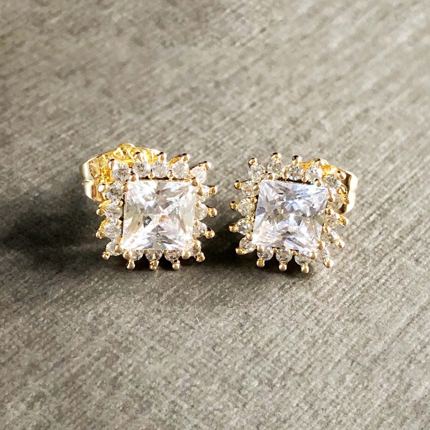 Radiant as the Sun Princess Cut Earrings