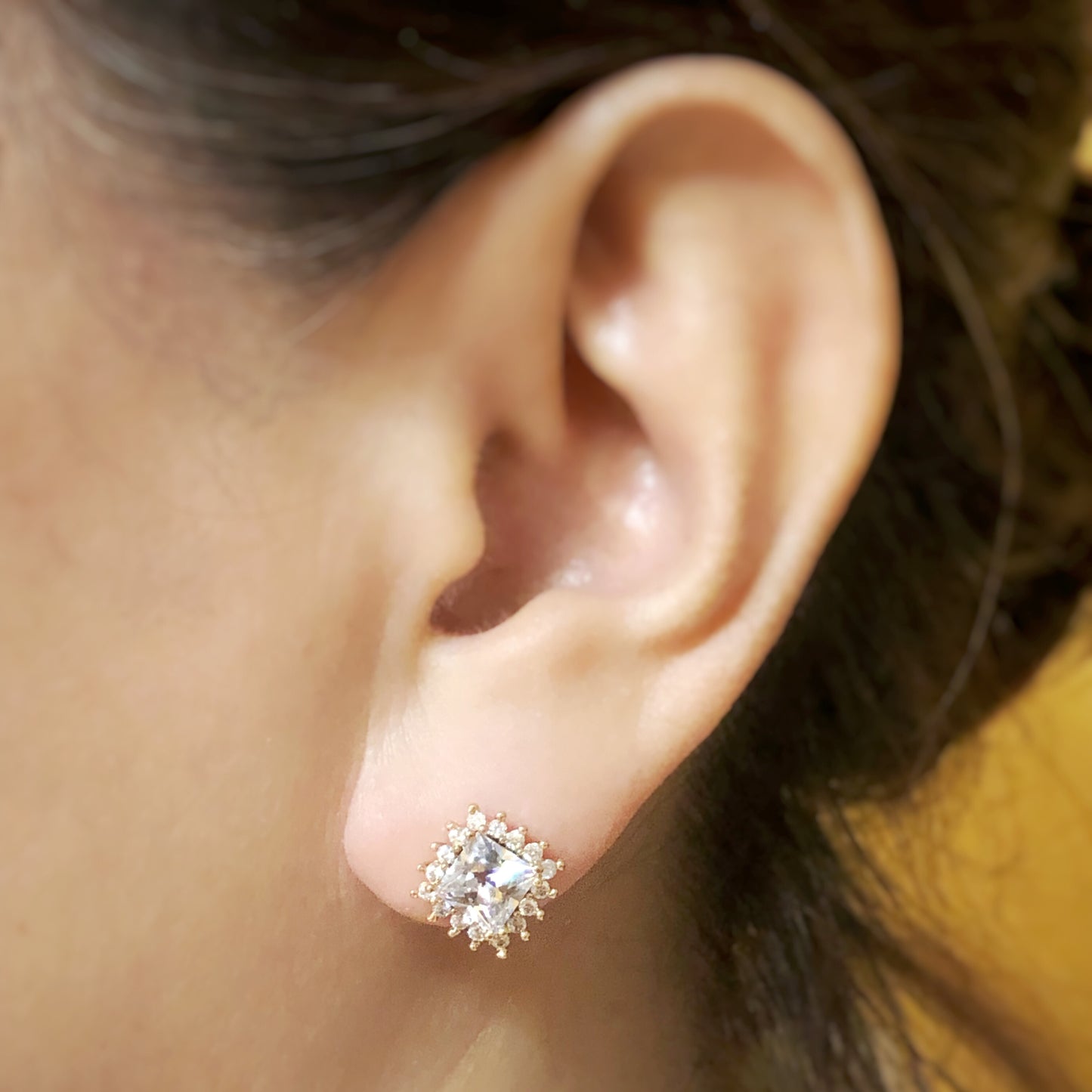 Radiant as the Sun Princess Cut Earrings