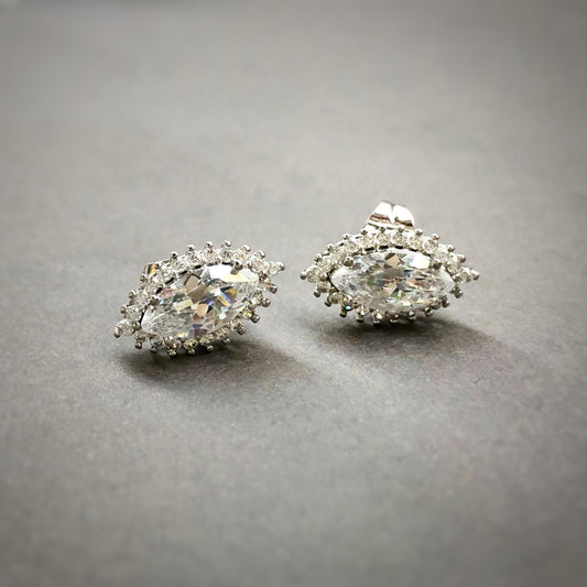 Marquise CZ Stud Earrings